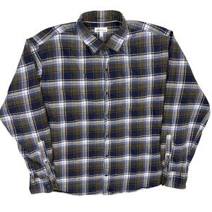 Peter Millar Plaid Flannel Shirt Long Sleeve Button Up Metal Buttons XL